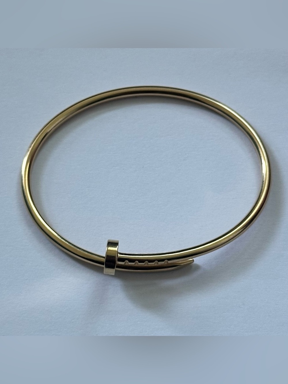 Cartier Juste Un Clou Bracelet Nail Bangle Small Model 18K Yellow Gold Size 15